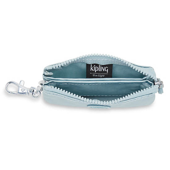 Kipling Creativity Mini Metallic Pouch Keychain Taske Aqua | DK 2099TC